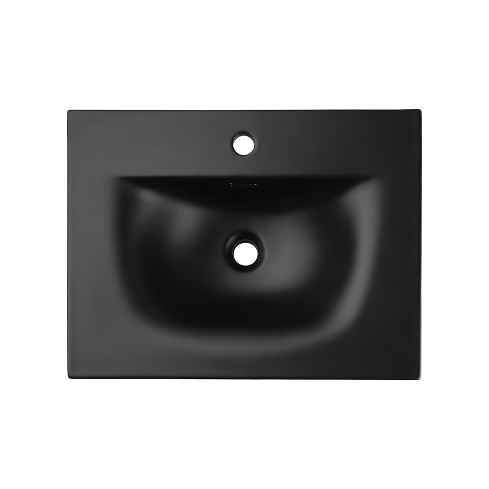 Vasque 60cm SKY encastrable céramique noir mat